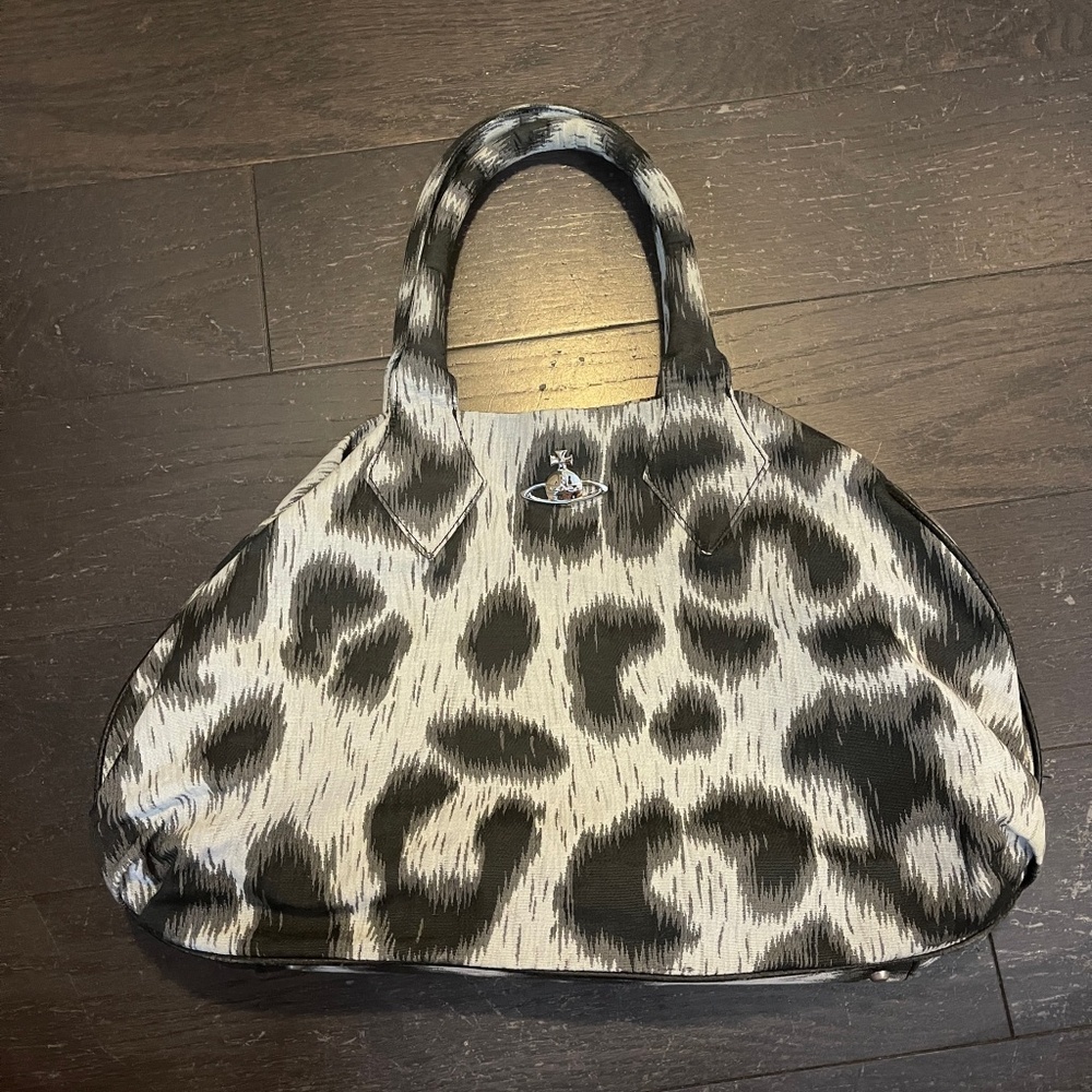 Vivienne Westwood Archive Yasmine handbag metal orb leopard Vintage Y2K RARE HTF